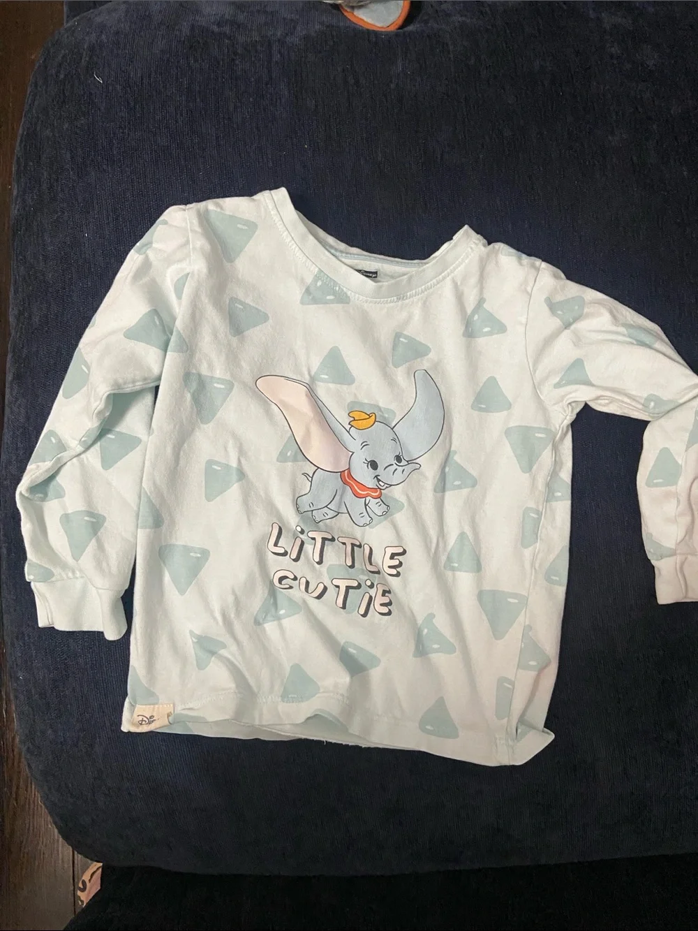 Disney Dumbo Light Blue Tee. Little Cutie